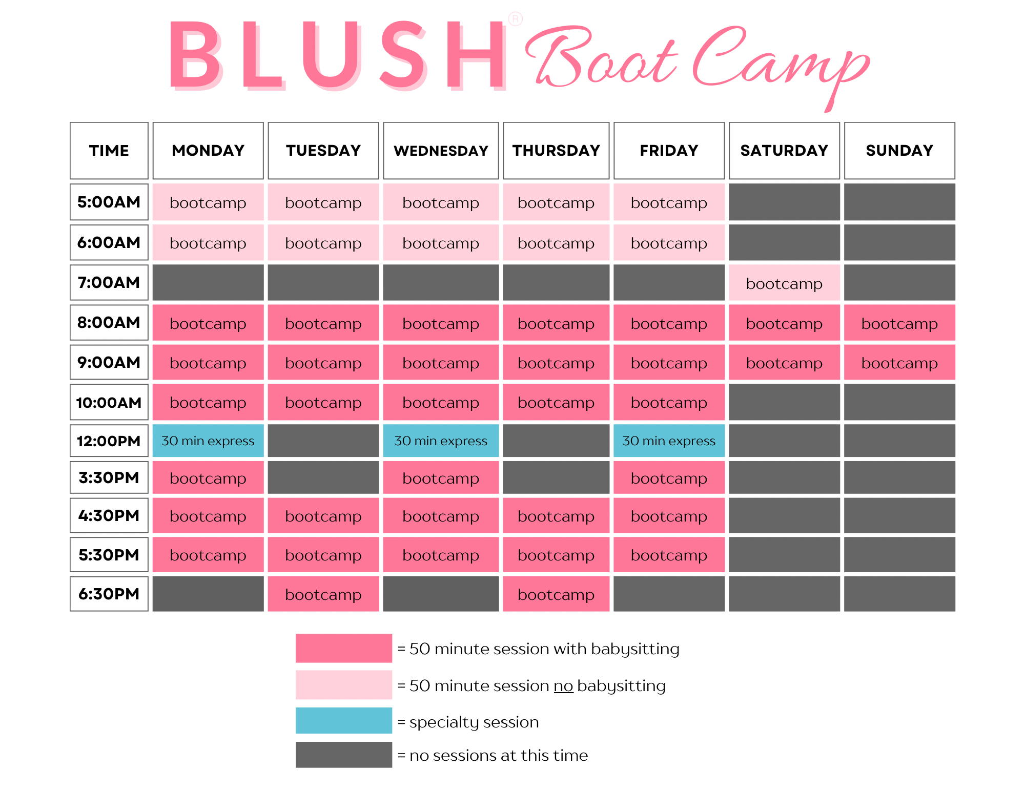 Session Schedule